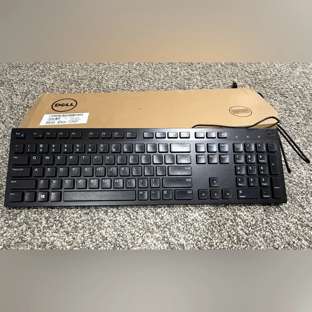 NWT-Dell KB216 USB Keyboard ⌨️ Black. Wired. 🖥️ In original packaging. 🆕